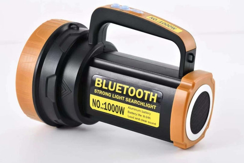 Foco Linterna Led Super Largo Alcance Recargable + Bluetooth