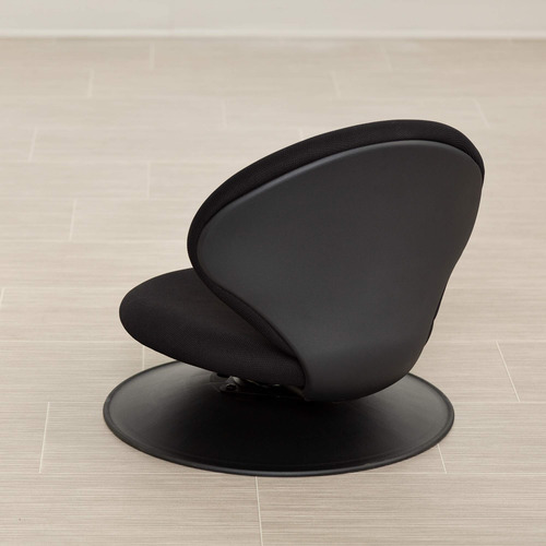 Silla De Piso Giratoria Acolchada 360 Grados Color Negro Color Material Del Tapizado