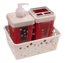 Comprar Kit Accesorios De Baño Dispensador Y Vaso Evo Ecológico Baño