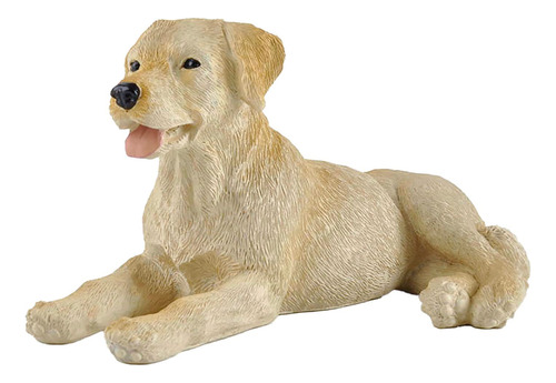 Estatua Coleccionable Perro Labrador Amarillo Para Decoració