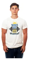 Comprar Playera Gym Gimnasio Diseño 160 Wake Up And Workout Beloma