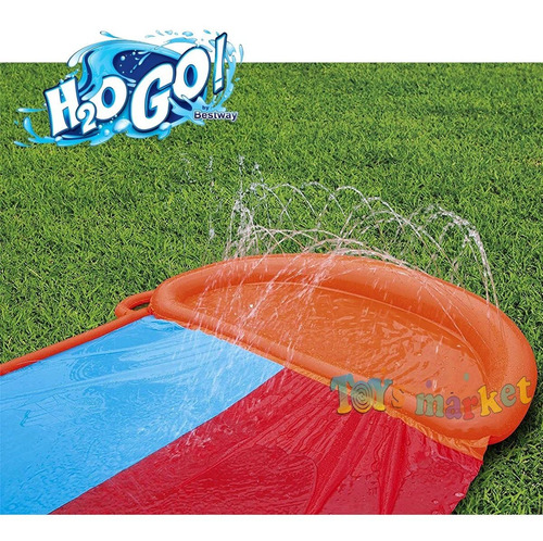 Imagen 7 de 10 de Deslizador Doble De Agua H2o De 5,50 Metros Tobogan Bestway
