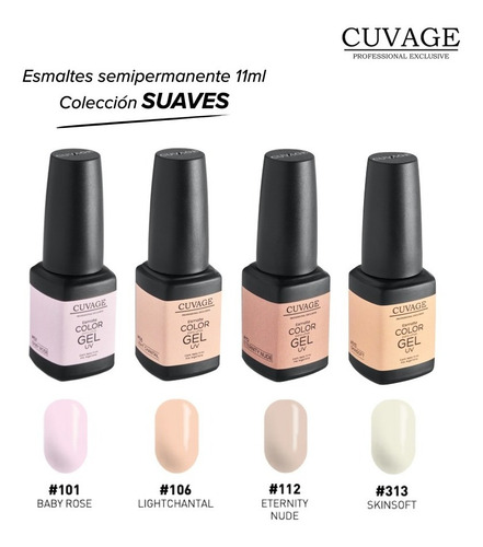 Imagen 2 de 10 de Kit 4 Esmalte Semipermanente Gel Uñas Manicuría 11ml