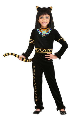 Disfraz De Diosa Bastet Gato Egipcio Egipcia Para Niñas 