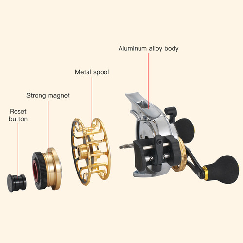 Carrete De Pesca Con Mosca Automático Con Extensión De Alamb