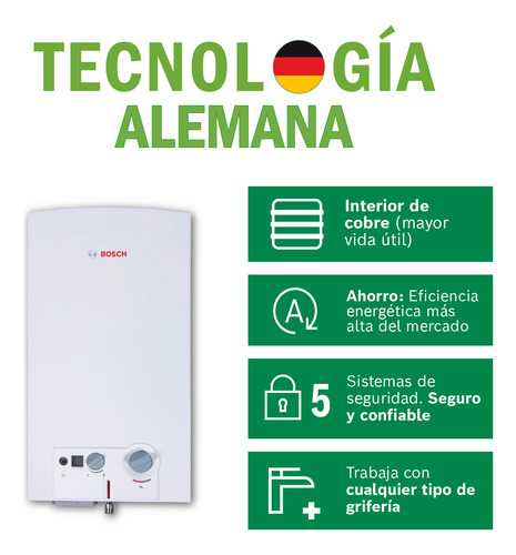 Terma A Gas Bosch Glp Premium 18l Automodulante + Kit