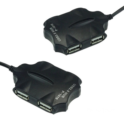 Multipuerto Usb 2.0 Hub 4 Puertos Largo Del Cable 1 Metro