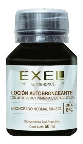 Loción Autobronceante 8% Sin Color Bronceado Exel 50m X2