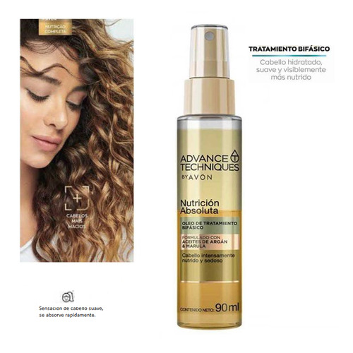 Oleo Tratamiento Bifasico Argan Y Marula Cabello Avon 90ml