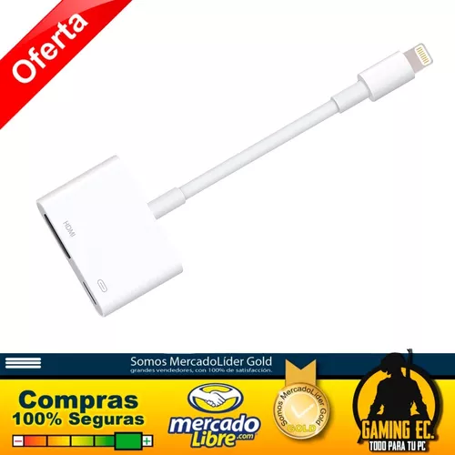 Cable Lightning A Hdmi - iPad iPhone Convertidor Adaptador Para Celula –  Soluciones Shop