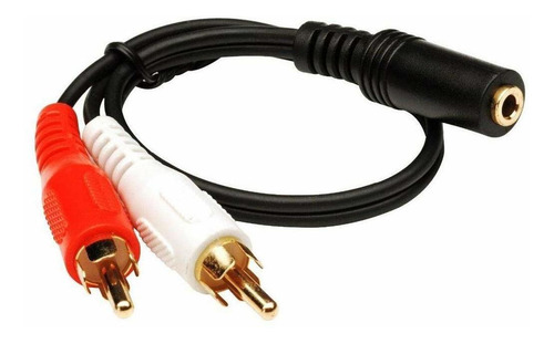 Cable De Audio Estereo 3,5mm Hembra A 2 Rca Macho | 15cm