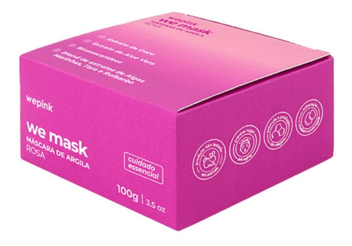 Máscara Argila rosa 100g - Wepink Virginia Fonseca todo tipo de pele