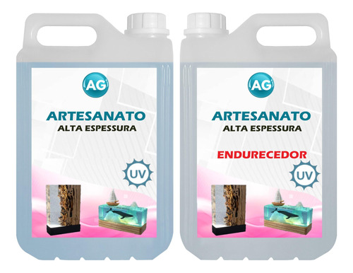 Resina Para Artesanato Alta Espessura Ag 1,3kg