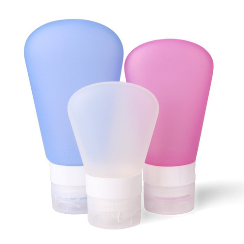 Envase Silicona De Viaje Portátil De Aseo Champú Pack De 3