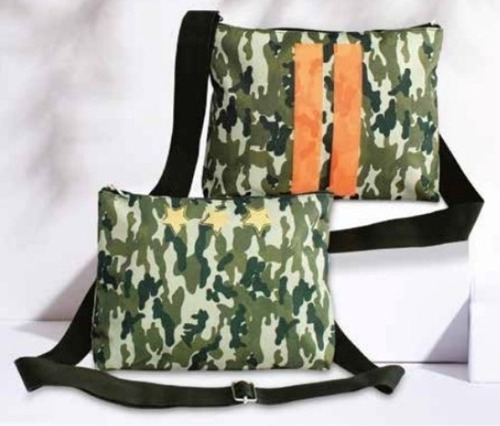 2 Bolsas Terrramar Brands De Lona Camuflaje Verde