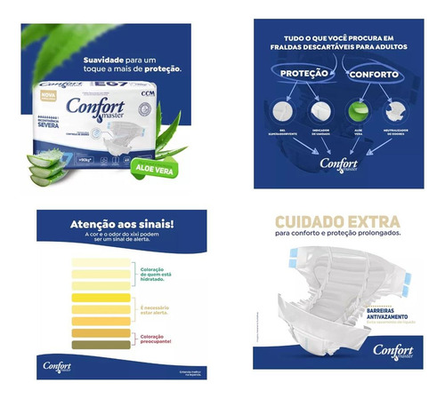 Fralda Geriátrica Confort Master Regular Extra G 7 Unidades