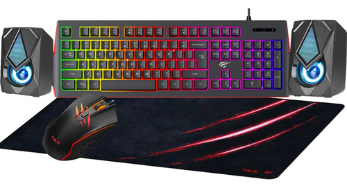 Combo Gamer Teclado, Mouse, Pad Xl Y Parlantes Gd17 I Css®