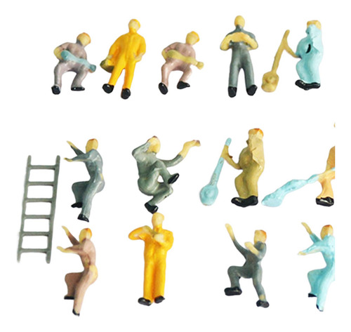 Figuras De Trabajadores Ferroviarios En Miniatura A Escala