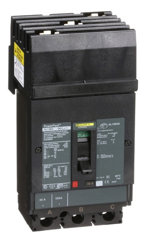 Imagen 1 de 1 de Interruptor Termomagnético 3p 30a Schneider Hja36030