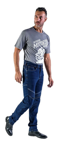 Imagen 4 de 4 de Pantalón Motociclista Kevlar Black Label Biker Dalton