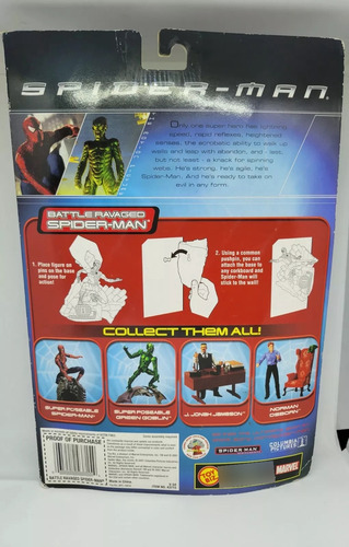 Spiderman Tobey Maguire, Battle Ravaged, Toybiz 2001 Raimi