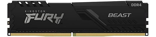 Memoria Ram Fury Beast Gamer Color Negro 16gb 1 Kingston Kf4 (Usado)