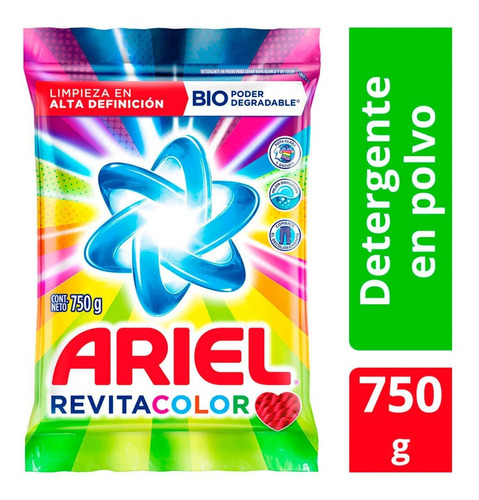 Ariel Revitacolor Detergente Para Ropa En Polvo 750gr