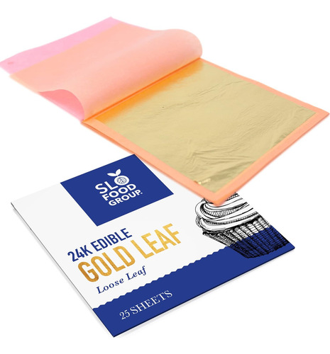 - Hojas Sueltas De Hoja De Oro Comestible De 24 Quilate...