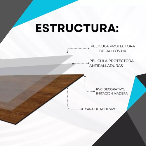 Piso Vinílico Pvc Autoadhesivo 3d 5m2 - Fd823