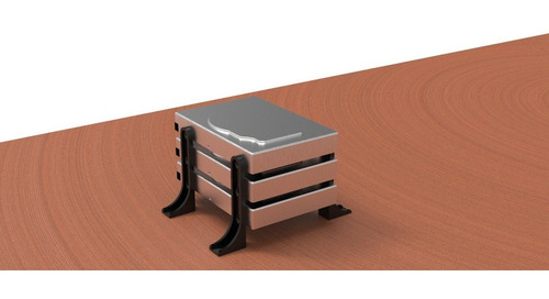 Suporte Rack Externo Vertical Até 3 Hd/ssd Organizador Mesa