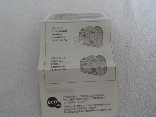 Sony Fda-ecf10 Corrector Ocular Camara Alpha