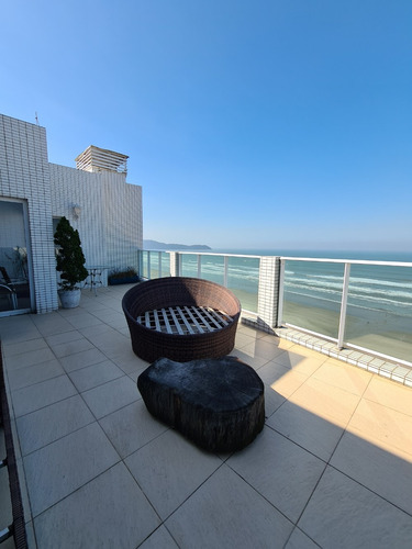 Imagem 1 de 14 de Cobertura 3 Dorms -prédio Frente Mar Com Vista Total Aml328