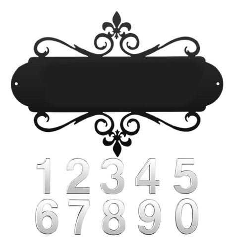 Placa De Dirección Con Números De Casa De Hierro, Letrero