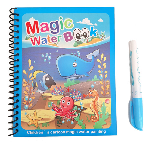 Libro Mágico Para Colorear Con Agua Diseño Animales Del Mar