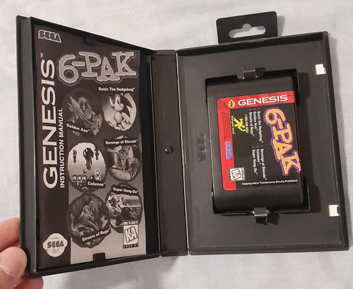 Cartucho 6-pak Completo Para Mega Drive E Sega Genesis (Usado)