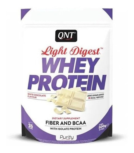 Proteina Whey Light Digest Chocolate Blanco - Qnt (500 Grs)