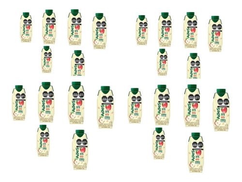Bebida De Soya Jugo De Fruta Ades Sabor Manzana 24pzas 250ml (Usado)