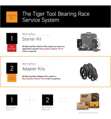 Tiger Tool Adaptador 423 Juego De Carreras De Rodamientos, A