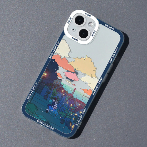 Funda De Teléfono Con Escena De Anime Japonés Para iPhone 12