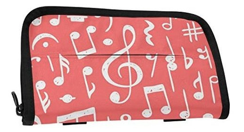 Accesorio De Visera, Alaza Doodle Music Notes Pink Car Tissu