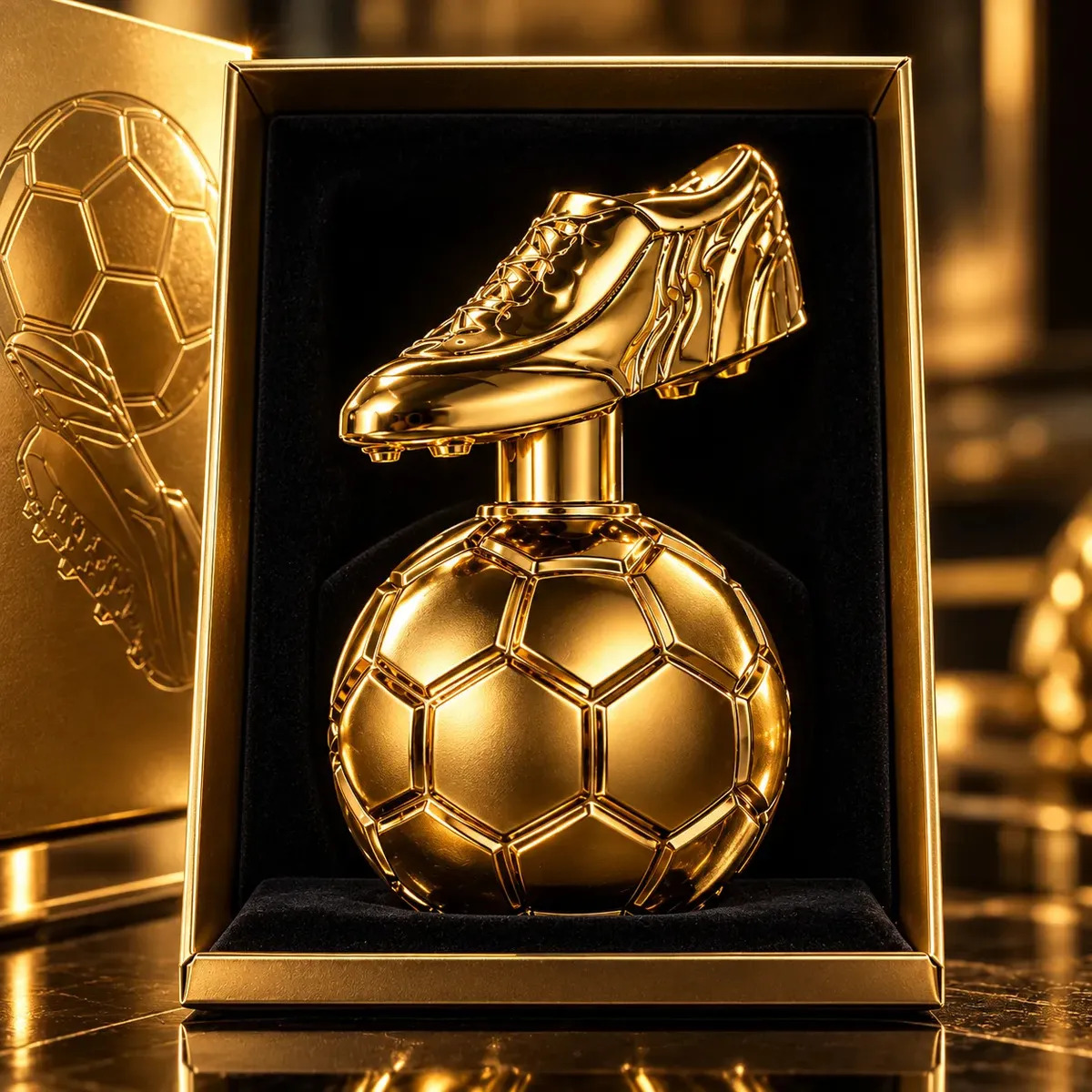 PERFUME Bola de ouro 100 mL 2026 – Frasco Bola de Futebol Colecionável com Fragrância Amadeirada de Longa Duração Presente Homem, futebol, jogador, esportivo, pais e filhos