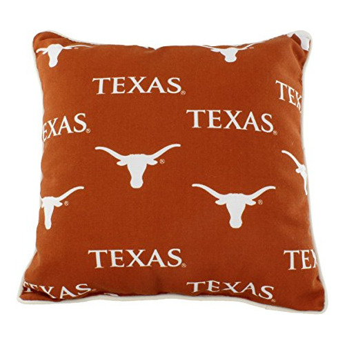 Colegio Cubre Texodp Texas Longhorns Almohada Decorativa 16 