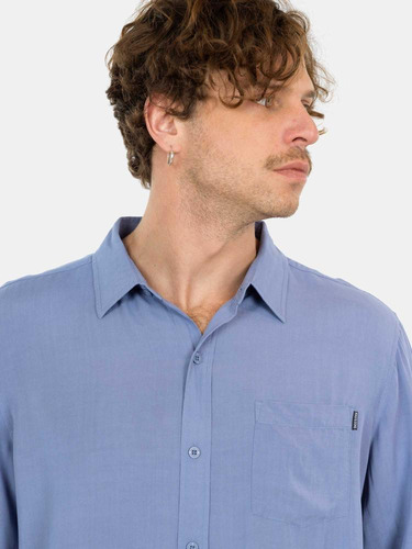 Camisa Ml Sunset Shore Azul Hombre Maui And Sons