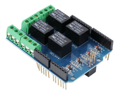 Modulo Shield Com Relé 4 Cana Com Relé 4 Canais