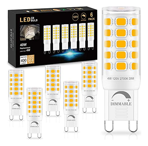 Bombilla Led G9 Regulable De 2700k Tono Blanco Cálido,...