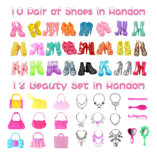 28 Pc Ropa Y Accesorios De Muñecas Hechas A Mano Para Barbie