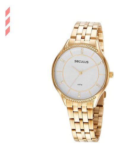 Relogio Feminino Seculus Dourado 77115lpsvds1