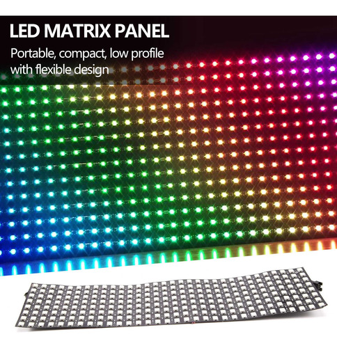 Panel De Matriz Led, Ws2812b Rgb, 832 Píxeles, Digital, Flex