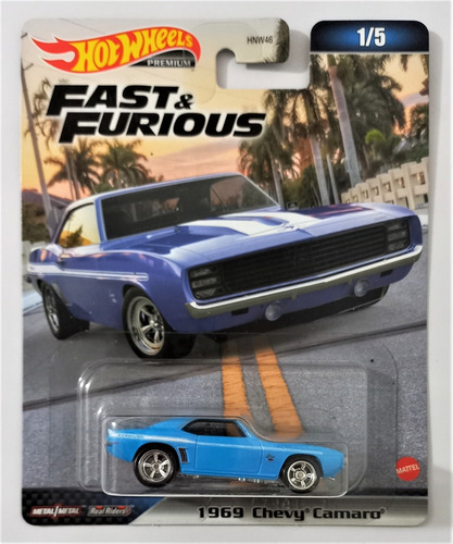 1969 Chevy Camaro 1/5 Rápido Y Furioso Hot Wheels Premium