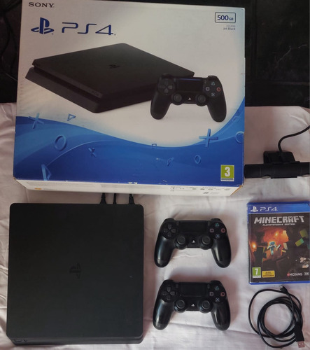 Sony Playstation 4 Slim 500gb, Dos Mandos, Nuevo Mod Camara